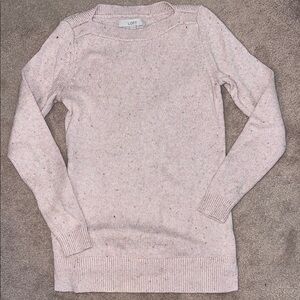 LOFT Soft Pink Cowl Neck Sweater